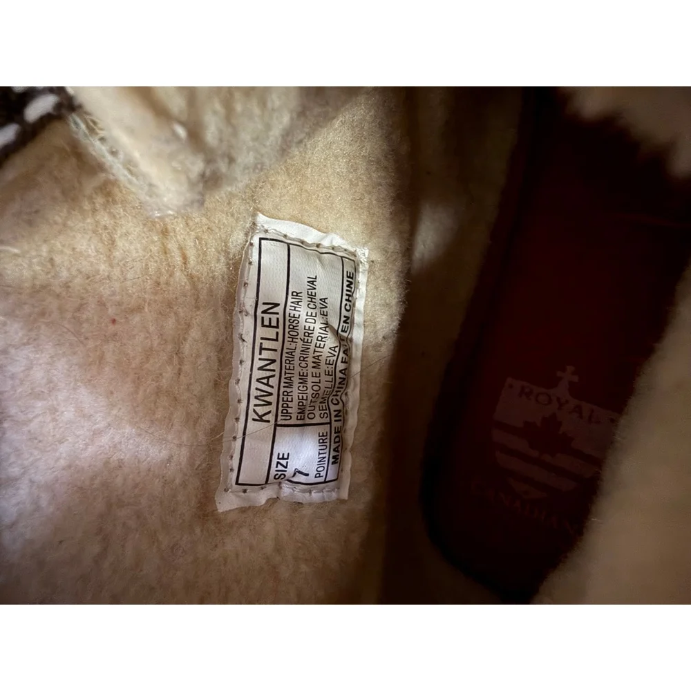 Royal Canadian Kwantlen Horse Hair winter boots size Size 7
